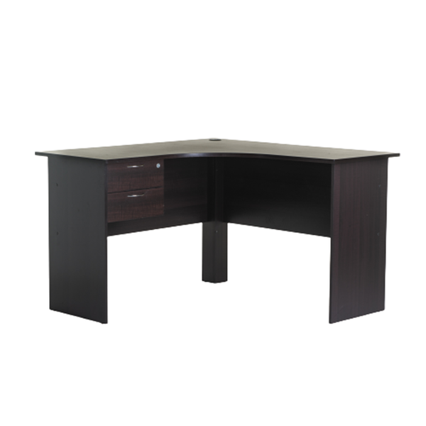 120cm 2 Drawer Corner Desk - Wenge