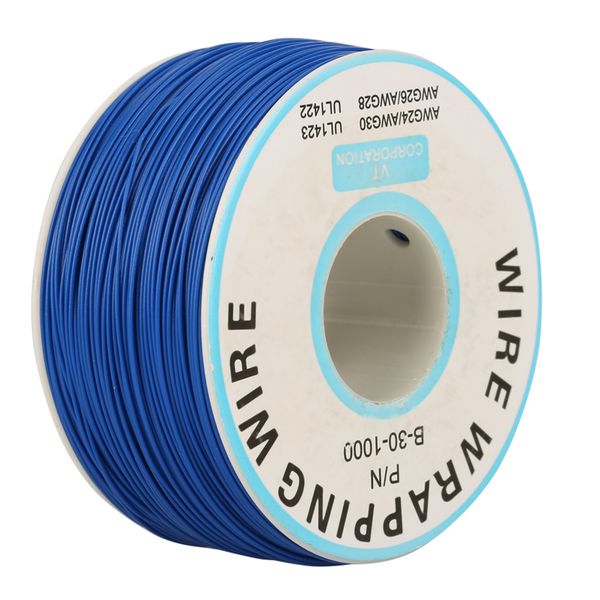 Single Copper Wire Strand 30AWG for Electrical Wiring (Blue) 0.25mm Core