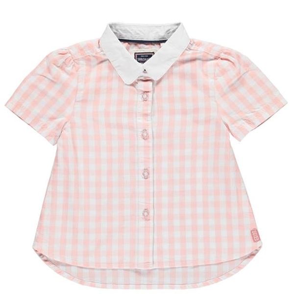 SoulCal Infant Girls Short Sleeve Shirt - Pink Gingham (Parallel Import)
