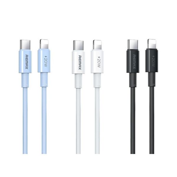 Remax 20W Type-C to Lightning Fast Charging Cables - 3 Pack, 1m MultiColour