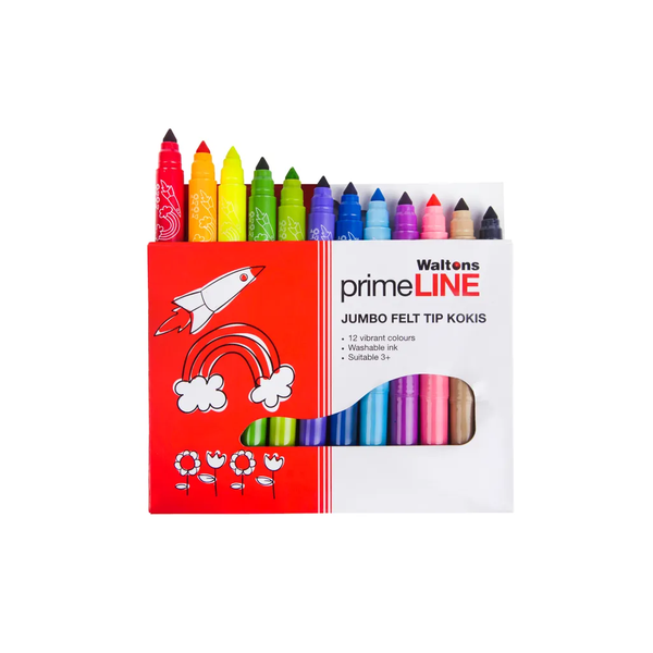 Primeline- Jumbo Felt Tip Kokis- Set of 12