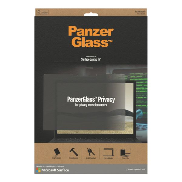 PanzerGlass compatible Microsoft Surface Laptop 15" | Privacy Screen