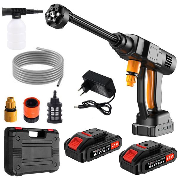 Cordless Pressure Washer Gun 21V with Dual Batteries &amp; Accessories