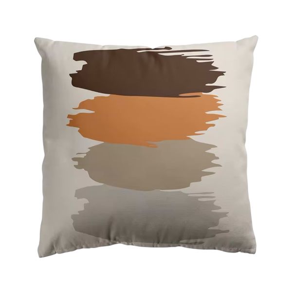 Painty Beige Plush Brown Luxury Scatter Cushion Cover 60cmX60cm