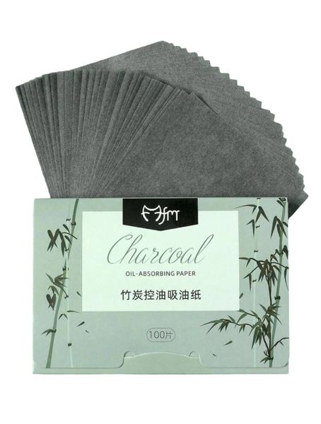 Charcoal Blotting Paper Oil Absorbing Tissues - 100 Sheets