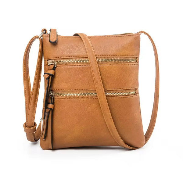 Women's Small PU Leather Sling Messenger Bag