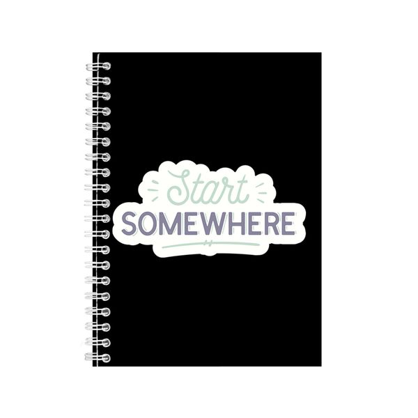 Start A5 Notebook Spiral Lined Motivational Saying Graphic Notepad Gift 185