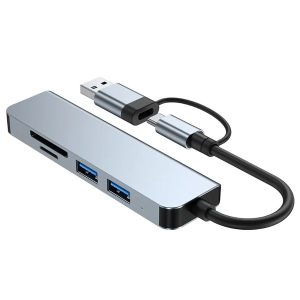 Type-C 3.0 to SD/TF 5-in-2 Dock Compatible with Notebook Phone