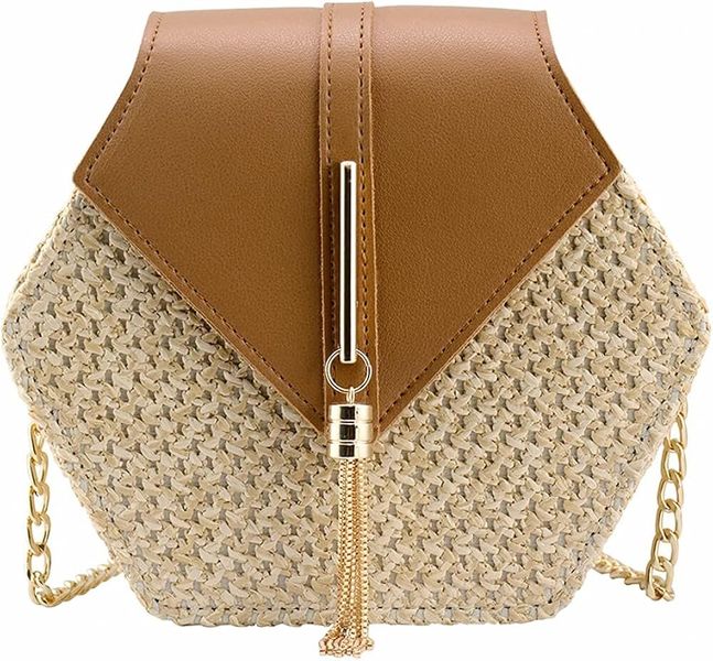 Women's Summer Straw Crossbody Bags, Multiple Style Matching, Natural Straw, Stylish and Practical