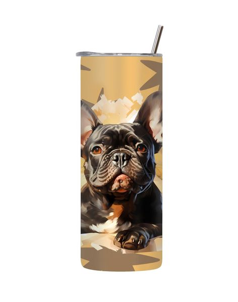 Star 20 Oz Tumbler with Lid and Straw Trendy Frenchies Graphic Present 105