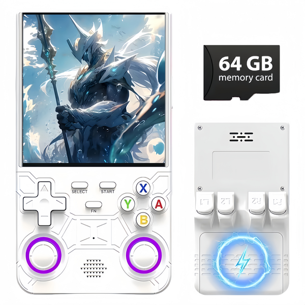 R36 Ultra Handheld Game Console, 4" IPS HD Screen, 64GB, Retro Gaming