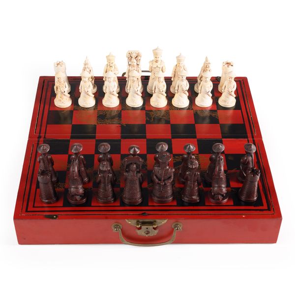 HouzeComfort Traditional Chinese Chess Board Set with Storage Case