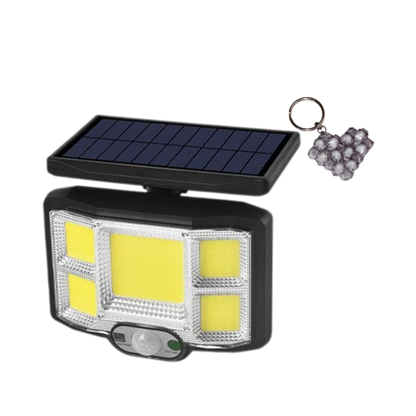 FA-2168B Solar Powered Sensor 104COB Wall Light and handmade keyholder