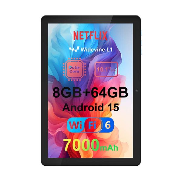 AWOW Android 15 Tablet | 10.1" IPS HD Display | Octa-Core with 8GB RAM &amp; 64