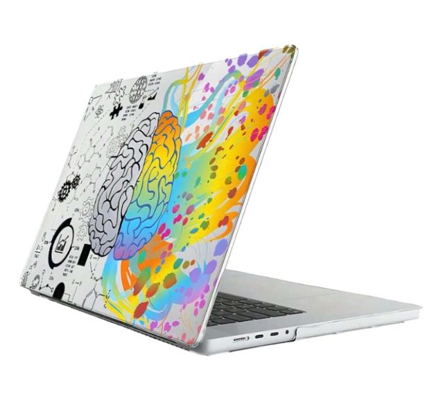 Dual-Sided Brain Function Illustration MacBook Air 15 M3 Case - Multicolour