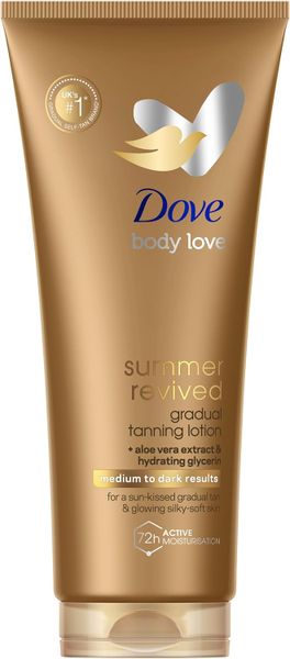Dove Summer Revived Medium to Dark Gradual Tanning Lotion 200ml