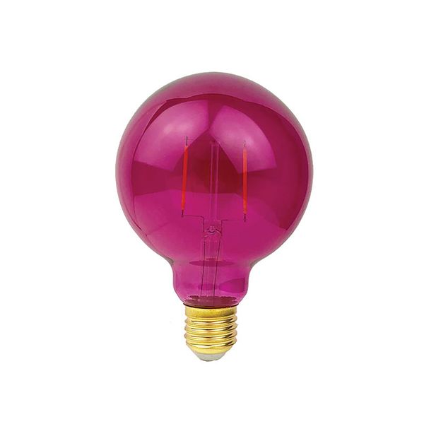 ACDC - 230Vac 2W Transparent Purple Led Lamp Dimmable E27