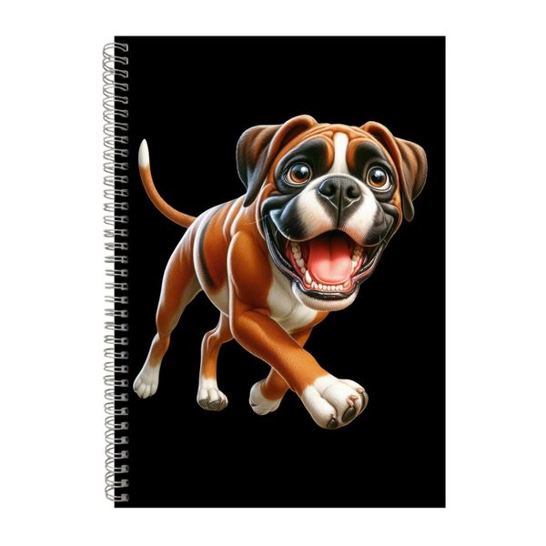 Boxer A4 Notebook Spiral Lined Trendy Notepad Dog Gift Idea 303