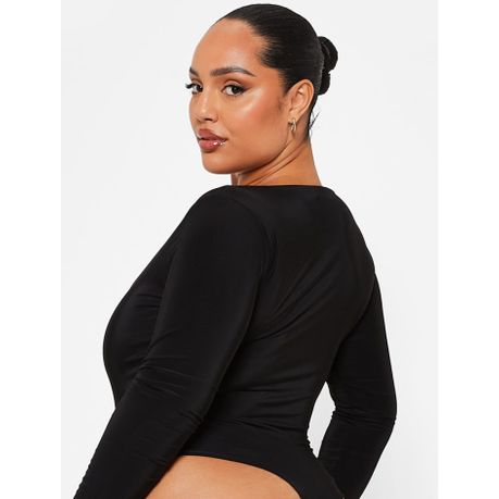 I Saw It First Double Layered Square Neck Slinky Bodysuit