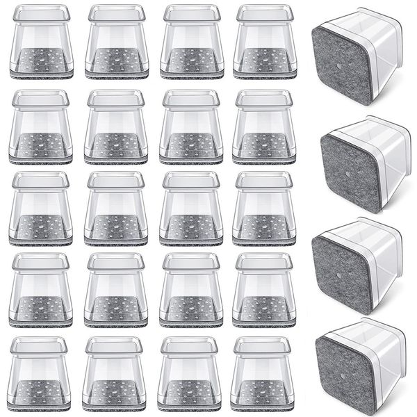 Silicone Chair Leg Protective Cover/Silent Wear Chair Foot - 24 Piece