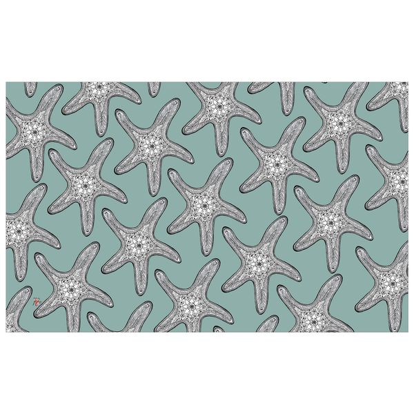 Starfish On Sea-Moss Rectangle Tablecloth by Fifo