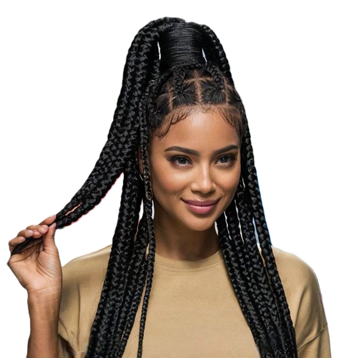 Synthetic Full Lace Braided Wig Cornrow Lace Wig #1B 34inch