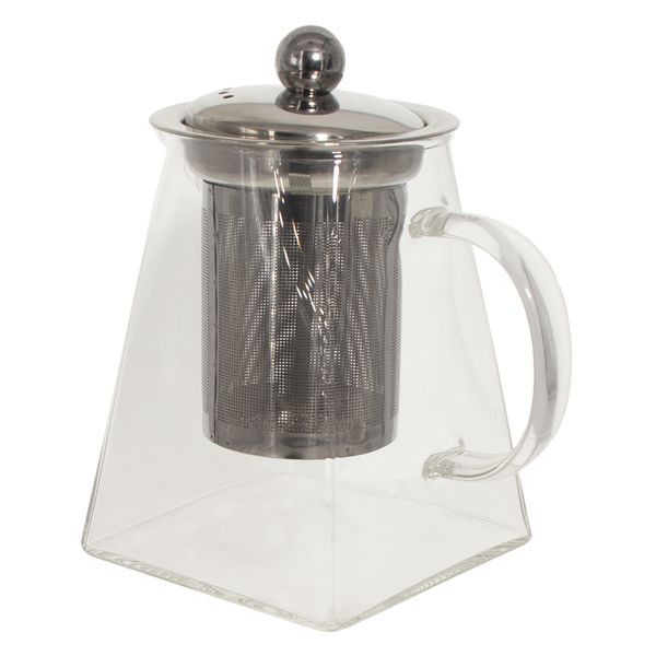 Regent Square Teapot Borosilicate Glass with St. Steel Infuser and Lid, 550ml (130/87x87x140mm)