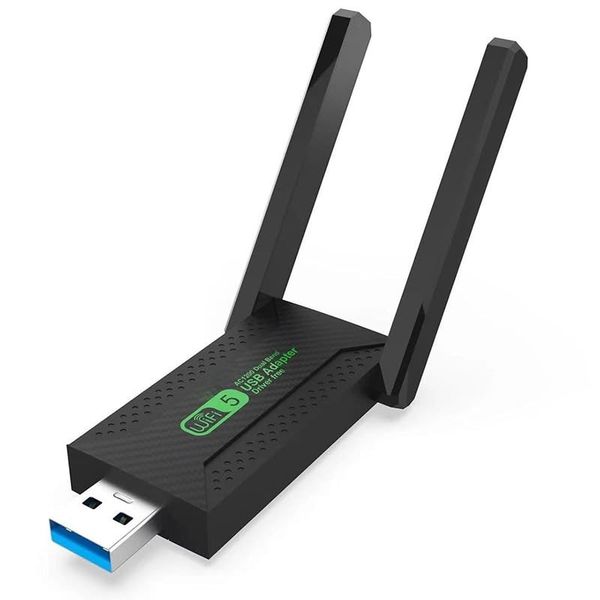 High Gain Dual-Band Wireless USB Adapter | 450Mbps 5GHz + 200Mbps 2.4GHz PB