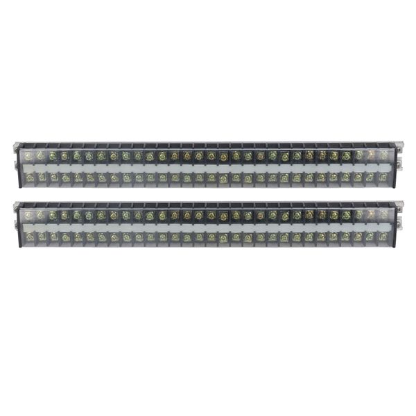 2PCS 660V 20A Terminal Strip Rail Wiring Barrier Block for Bridge Lighting