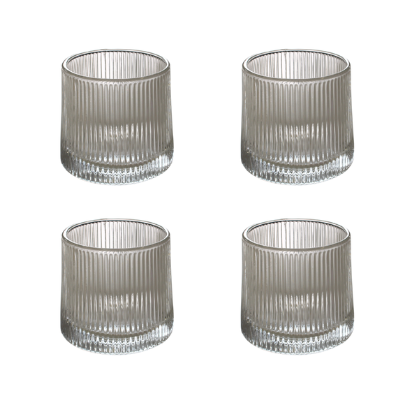 Nordic Ribbed Rocking Tumbler - Pack of 4