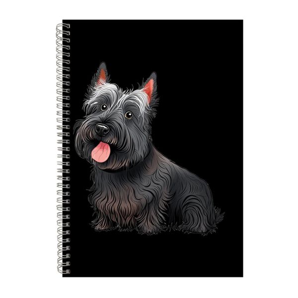Scottish Terrier A4 Notebook Spiral Lined Notepad Dog Idea 335