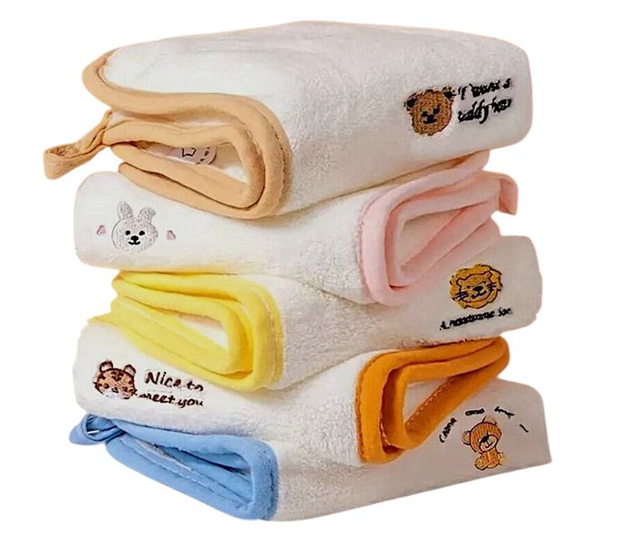 5 Piece - Cute Baby Face Towel Set - Multicolor