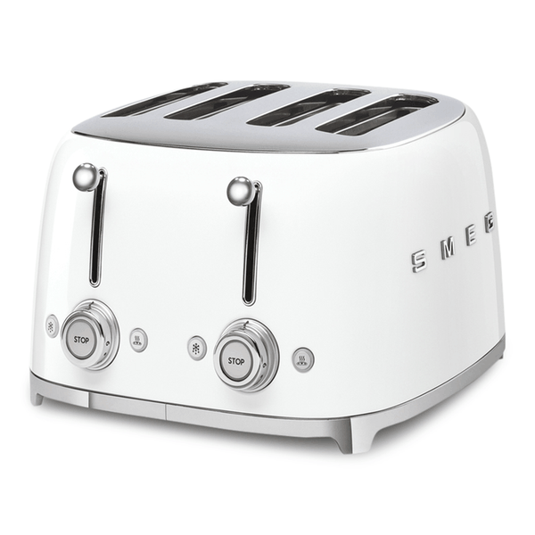 Smeg 4 Slice Pastel White 50'S Retro Style Toast image