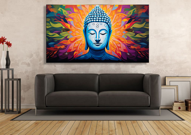 Canvas Wall Art - Rainbow Zen Bold Abstract - IM1278