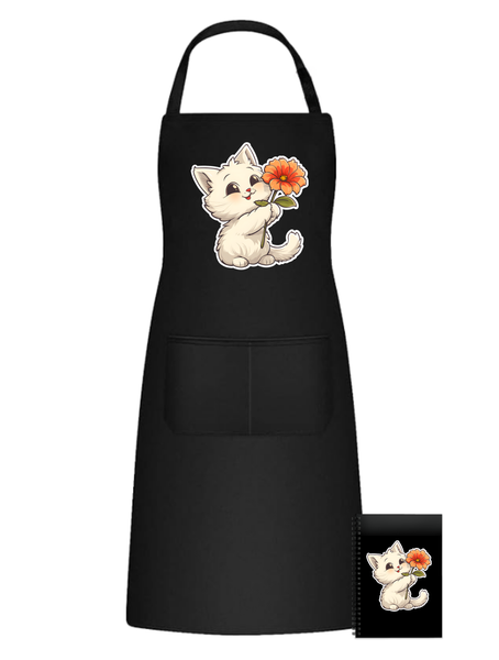 Kitten Cat 11 Kawaii Sticker Theme Aprons Birthday Christmas Gift 502