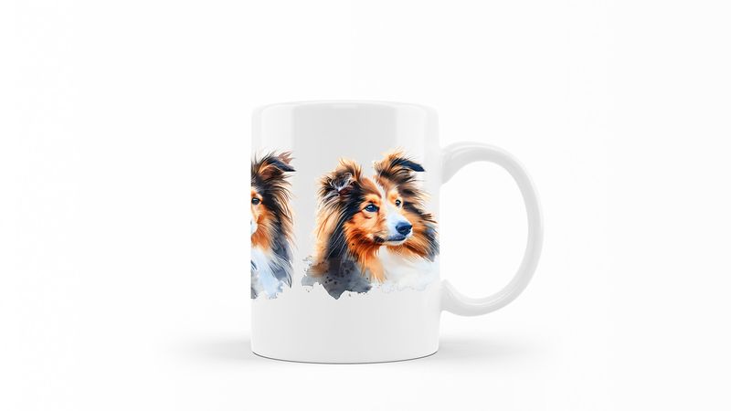 Shetland-Sheepdog Printed Coffee Mug
