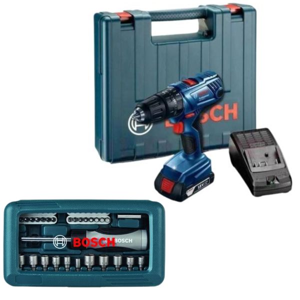 Bosch - Impact Drill (GSB 570) with Screwdriver Bit Set - 46 Piece