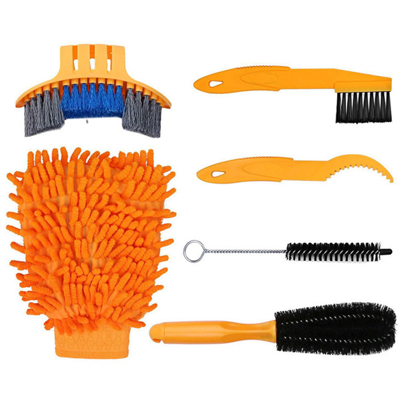6 Piece Bicycle Bike Cleaning Tools Set Bike Clean Brush Kit