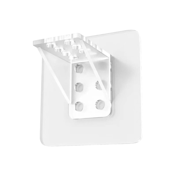 4 Piece Heavy Duty Clear Adhesive Shelf Brackets - Transparent
