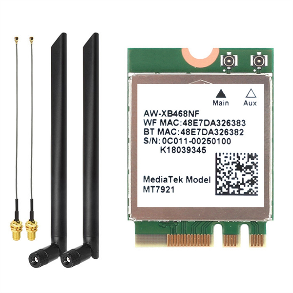 Mt7921 Wifi6 2 4G5G Gigabit Network Card Laptop With External Antenna