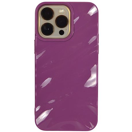 Phone Case with Wavy Texture - Iphone 15 Pro Max - Purple Image