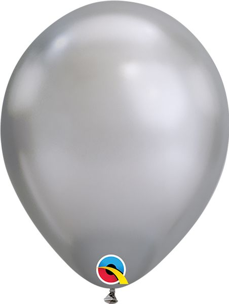 7 Inch Latex Rnd Chrome Silver Air Filled