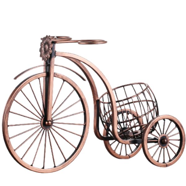 Tricycle Shape Single Wine Bottle Rack with 2 Wine Glass Holders