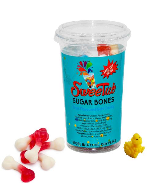 SweeTub Sugar Bones - Soft Gums Collectors Toy Inside - Pack of 6
