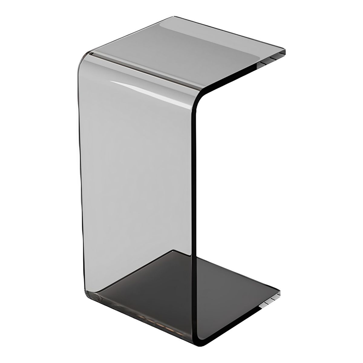 55cm Height Acrylic Side Table Nightstand Coffee Table - Clear Grey