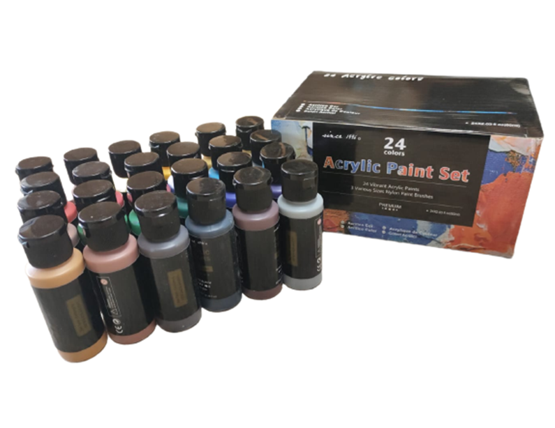 24 Colours Acrylic Paint Set Shop Today. Get it Tomorrow!