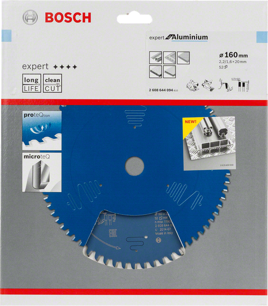 Expert for Aluminium 160 x 20 x 2,2 mm, 52
