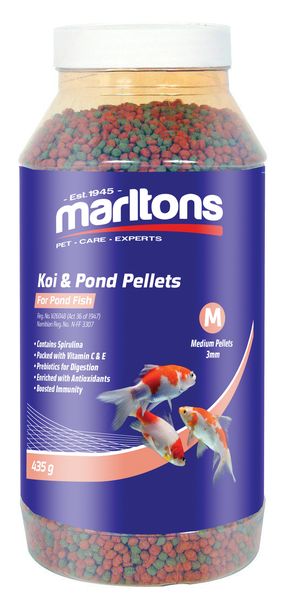 Marltons - Pond Pellets Medium - 2mm Bottle - 435g