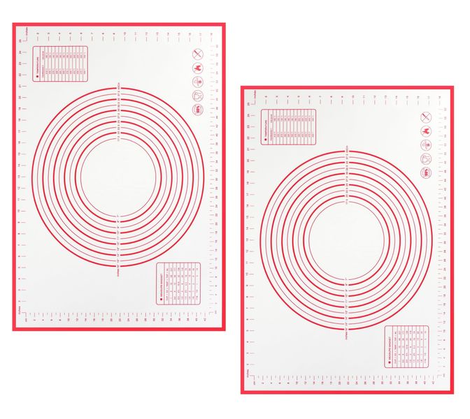 Pack of 2 Multi purpose Food Grade Silicone Non Stick &amp; Non Slip Baking Mat (50x60cm)