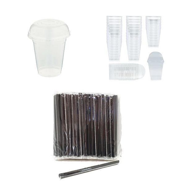 350 Ml Smoothie Cups And Straws Value Pack